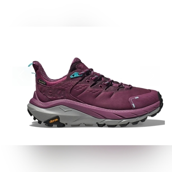HOKA WOMEN'S‎ KAHA 2 LOW GTX gray purple sneaker shoe size 10 brand new - Picture 3 of 6